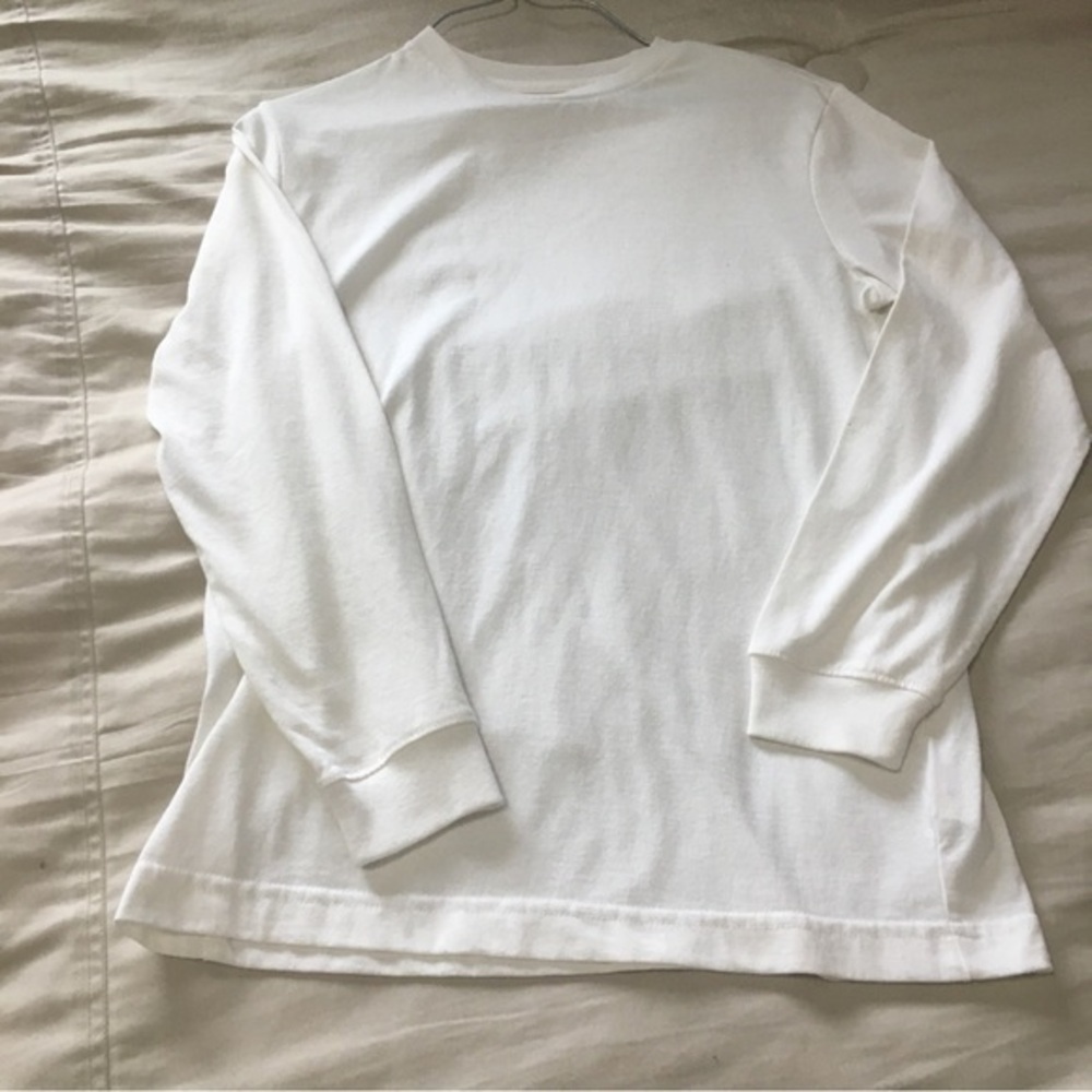 Girls size large 10/12 white long sleeved shirt NWOT